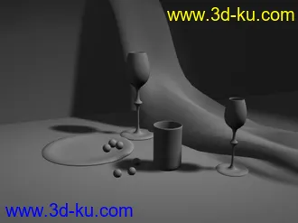 3D打印模型新手《第一节材质课，自己做的场景渲染》的图片