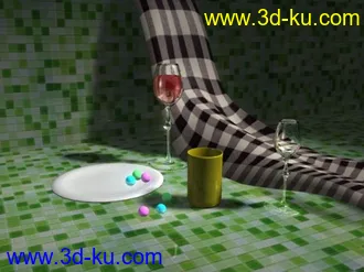 3D打印模型新手《第一节材质课，自己做的场景渲染》的图片