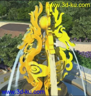 3D打印模型五龙雕塑的图片