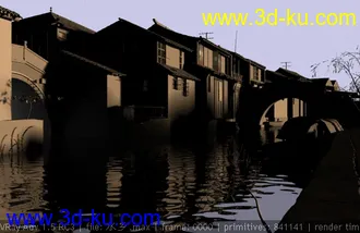 3D打印模型梦里水乡精细场景的图片