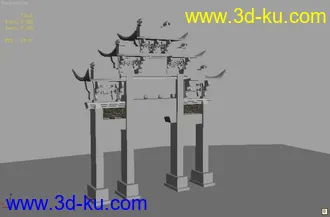 3D打印模型牌坊的图片