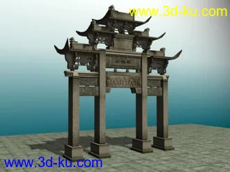 3D打印模型牌坊的图片