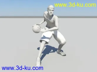 3D打印模型绑定好的篮球小伙的图片