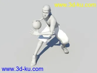 3D打印模型绑定好的篮球小伙的图片