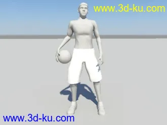 3D打印模型绑定好的篮球小伙的图片