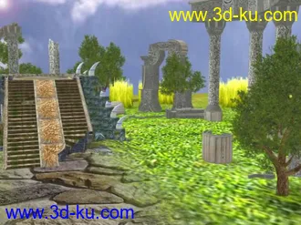 3D打印模型发个遗迹+自然的场景的图片