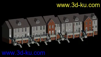 3D打印模型一套美式别墅的图片