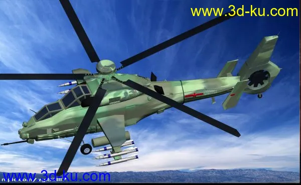 中国陆航直九-WZ直升机模型的图片2