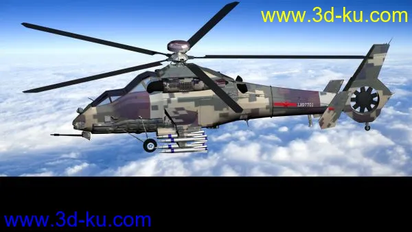 中国陆航直九-WZ直升机模型的图片5