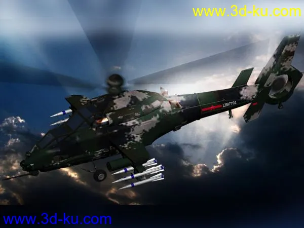 中国陆航直九-WZ直升机模型的图片8