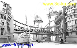 3D打印模型一个不错的未来场景的图片