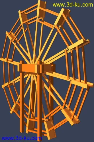 3D打印模型风车和水车的图片