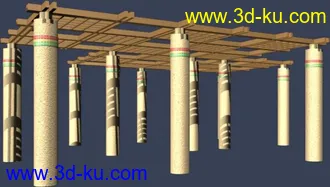3D打印模型现代建筑---花架系列的图片
