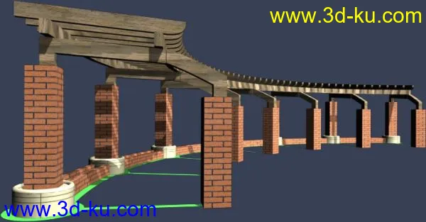 现代建筑---花架系列模型的图片4