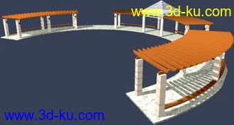 3D打印模型现代建筑---花架系列的图片
