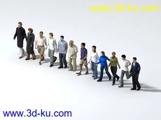 3D打印模型各种人物合集，给做后期的朋友们福利了！！！行走的图片