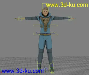 一款游戏人物模型　骨骼贴图完整的图片