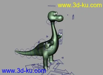 7个卡通恐龙模型带表情绑定材质的图片