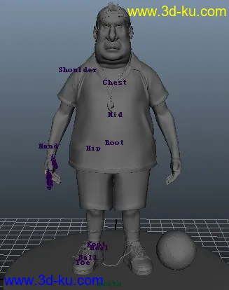 3D打印模型【求助】在使用AdvancedSkeleton （MAYA）绑定人物的时候遇到的一些问题的图片