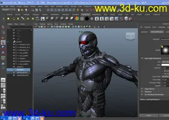 3D打印模型nano-suit 孤岛危机，纳米战甲！附带贴图的图片