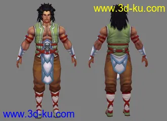 本人自己做的人物模型带有贴图的图片