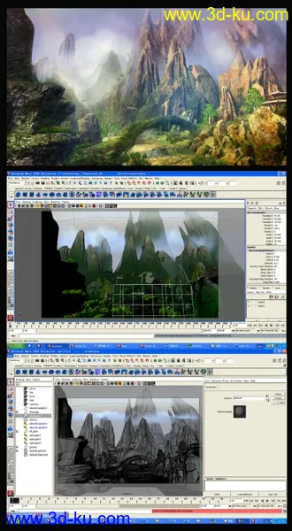 3D打印模型山水的图片