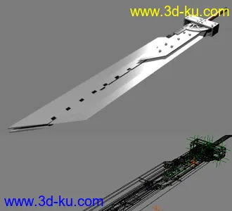3D打印模型ff7ac里克劳德用的武器的图片