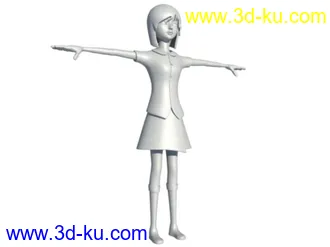 3D打印模型卡通女孩的图片