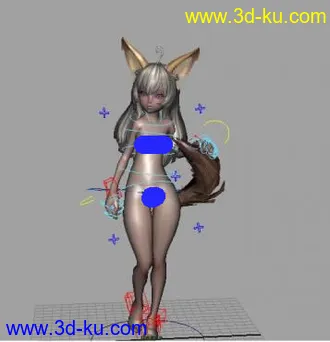 3D打印模型波波带贴图 骨架绑定  权重完整  poes文件的图片