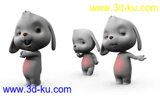 3D打印模型可爱的小兔子带绑定贴图的图片