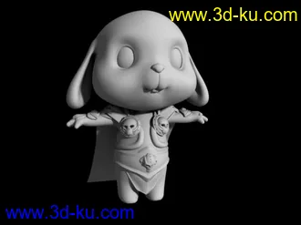 3D打印模型小兔子加上了盔甲~导成obj格式的了的图片