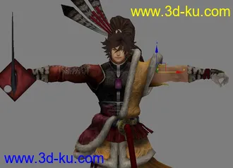战国basara3前田庆次1P角色模型的图片