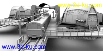 3D打印模型火车场景 刚学时课上做的  新手哦的图片