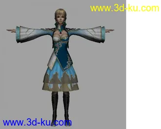 3D打印模型真三6大波王元姬2套衣服的图片