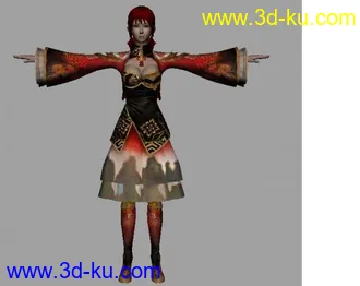 3D打印模型真三6大波王元姬2套衣服的图片