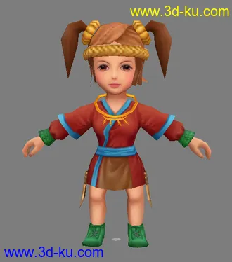 3D打印模型卡通小美女的图片