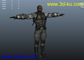 真人游戏模型,美国黑人大兵（附带游戏专用骨骼,和贴图）的图片