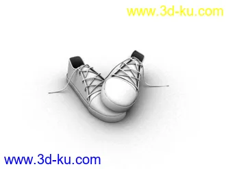 3D打印模型鞋子一双哦  渲的白模！！！的图片