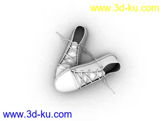 3D打印模型鞋子一双哦  渲的白模！！！的图片