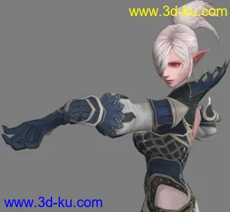 天堂II Female Kamael 人物模型. 有材质. 有骨骼绑定. 有动画.的图片