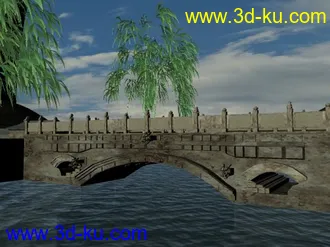 古代桥梁 小商桥模型 ts制作的图片