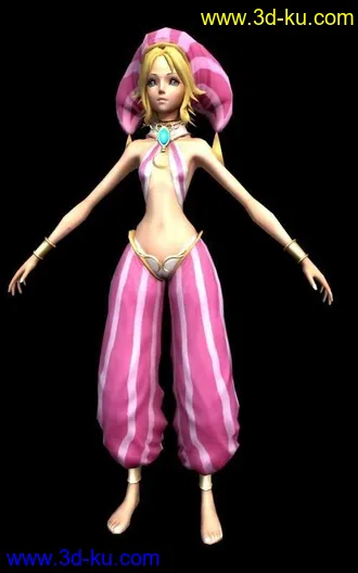 3D打印模型多套服装美女 带骨骼动画的图片