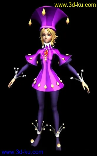 3D打印模型多套服装美女 带骨骼动画的图片