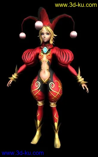 3D打印模型多套服装美女 带骨骼动画的图片