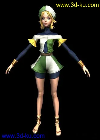 3D打印模型多套服装美女 带骨骼动画的图片