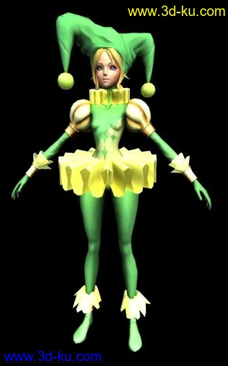 3D打印模型多套服装美女 带骨骼动画的图片