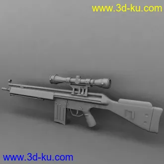 3D打印模型G3狙击步枪成品的图片