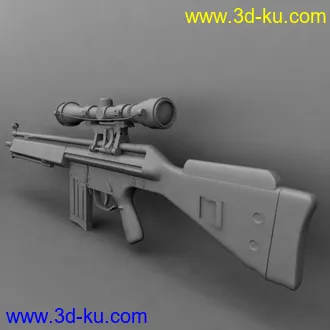 3D打印模型G3狙击步枪成品的图片