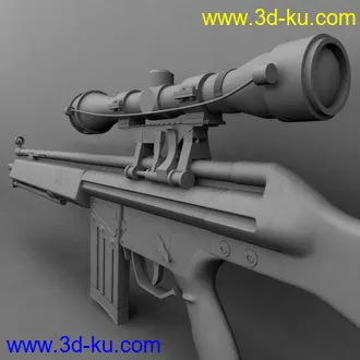 3D打印模型G3狙击步枪成品的图片