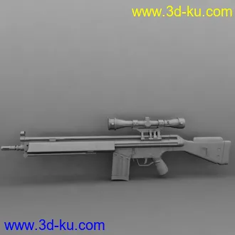 3D打印模型G3狙击步枪成品的图片